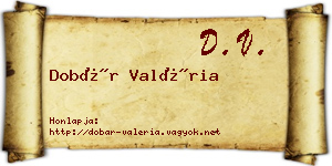 Dobár Valéria névjegykártya