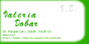 valeria dobar business card