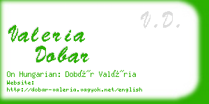 valeria dobar business card